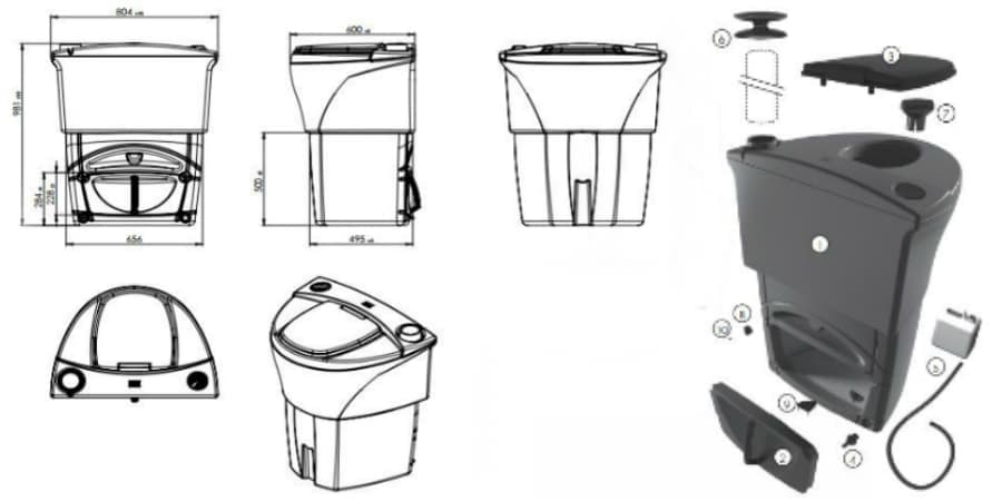 Биотуалет Ekomatic Termotoilet 230 Биотуалет Ekomatic Termotoilet 230